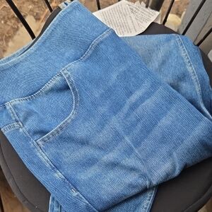 HALARA Light Blue Stretch Jeggings with Front Pocket Size XL